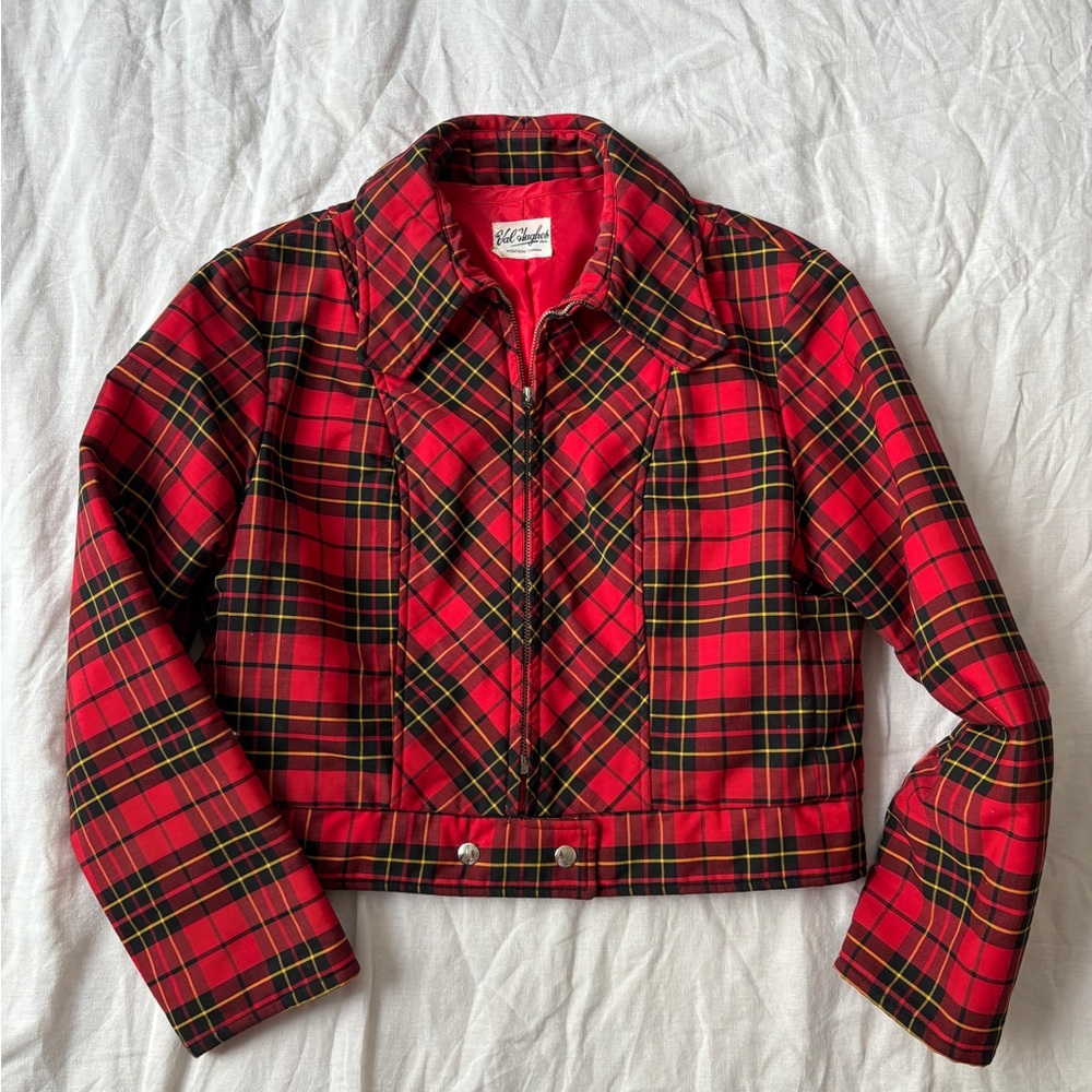 1960s Quilted Tartan Jacket from Canadian Designer